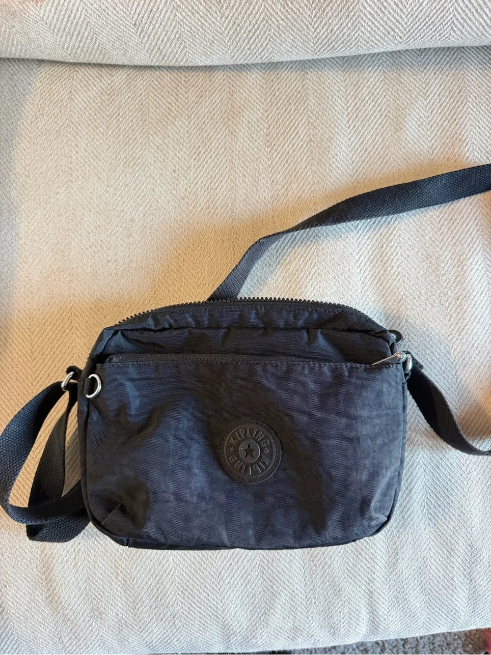 Kipling Black Small Messenger Crossbody Bag